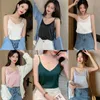 Camisoles tanks dames zijden spaghetti-band satijn v-neck mouwloze fundamentele vaste comfortabele vrouwelijke zomervesten