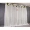 Wedding Party Backdrops Drape Silk Gauze Curtain White Cloth Gauze Net Wedding Photo Booth Panels Background Decoration