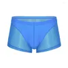 Onderbroek ondergoed mannen boksers super zacht en comfortabel ijs zijden pure transparante mesh heren boxershorts sexy exotic