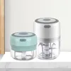 Food Mixers Mini Electric Garlic Grinder Chili Vegetable Chopper 100250ML Wireless Portable Mixer Machine Crusher Kitchen Blender 230314