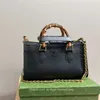 Bolso de mano pequeño de bambú de marca para mujer, bolso de mano con textura para personas mayores