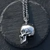 Pendant Necklaces Personality Stainless Steel Skull Domineering Bar Punk Style Skeleton Motorcycle Party Unsiex Biker Jewelry GiftPendant