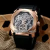 New 6 Style Octo Finissimo Tourbillon 102719 Skeleton Automatic Mens Watch Cinturino in gomma oro rosa Gent di alta qualità New Watches225B