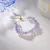 Strand LOVOACC Summer Sweet 3 Designs Cristal Pour Femme Violet Rose Transparent Cercle Réglable Bracelets Bijoux