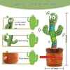 Oggetti decorativi Figurine Ricaricabile Ballerino Cactus Per Bambini Usb Danza Ripeti Parlando Parlanchin In Spagnolo Giocattolo Bambini 230314