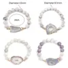 Strand 6Pcs Natural Stone 8mm 10mm Beads Bracelet Female Irregular Crystal Agatess Volcanic Hand String DIY