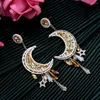 Dangle Earrings JIMBORA Trendy Moon Star Drop For Women Girl Summer Beach Party Jewelry Luxury Eye-catching 2023 High Quality