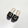 With Box Designer Slippers Women Perforated Logo Slip-on Platform Rubber Mules Sandals