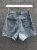 Shorts voor dames Deat High Street Cargo Patchwork denim rok pant's onregelmatige retro ontwerp vrije tijd los 2023 veer 11xx0618 230314