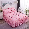 Jupe de lit 3 pièces Draps de lit Literie Matelas Couverture Drap-housse Couvre-lits Jupe Queen Size Full Double Ajusté 2 Places Taie d'oreiller 230314