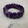 Strand Natural Amethysts Stone Beads Bracelet Energy Bangle Gem Jewelry For Woman Birthstone Aquarius