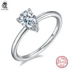 Anello solitario ORSA JEWELS Moda 1CT Solitario con taglio a pera Moissanite Anello di fidanzamento Anello nuziale in argento sterling 925 per regali da donna SMR58 Z0313