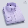 Мужские повседневные рубашки Quality 100% хлопковая оксфордская рубашка мужская с длинным рукавом повседневное воздухопроницаемое карман для кнопок мужские рубашки 230314