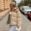 Damjackor Vinterfleecejacka Dam Faux Shearling Ytterkläder Kappor Kvinnlig mockapäls Herr Varm förtjockad lammpuffer