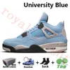 Com Box Air Jordan 4 Tênis de basquete masculino de alta qualidade Jumpman 4s Desert Moss Taupe Haze University Blue Oreo Sail criado gato preto feminino tênis tênis tamanho 36-47