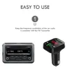 Novo kit de carro HandsFree Wireless Bluetooth Fast Charger FM Transmissor LCD MP3 Player Charger USB 2.1a Receptor de áudio semeado