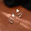 2pcs s vormhoep oorbellen voor vrouwen neusring hartster echte piercing chirurgisch stalen staal oor kraakbeen tragus helix sieraden