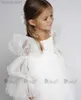 Robes de fille nouveau-né bébé filles robe d'anniversaire pour les tout-petits blanc robe de soirée de mariage baptême cérémonie robe pour 3Y Infantil vêtements enfants W0314