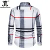 Men s Casual Shirts 6XL Business Plaid Formal Workwear Wedding Dress Slim Social Party Clothes Khaki Checked 230313