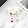 Baumelnde Ohrringe 2023 Weihnachtsthema Mode langer Absatz Tropfen niedlicher Elch exquisite Schneeflocke Kupfer Zirkon Schmuck Geschenk