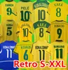 1998 DUNGA BRASIL Maglie da calcio retrò 1957 2000 2002 2004 2006 Brasile Romario Pele Ronaldinho Rivaldo Careca R. Carlos Fabiano D. Alves Ronaldo Shirt di calcio