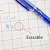 Ensemble 0.38mm stylo Gel effaçable étanche écriture fluide sans saignement d'encre remplacer le Kit de recharge pour les fournitures scolaires de bureau