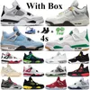 With Box Jumpman 4 Mens Basketball Shoes 4s Pine Green Photon Dust Military Black University Blue Seafoam Red Cement Sail Cat Oreo Men Women Sneakers Size 36-47