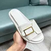 Summer Ladies Slippers Brand Designer Sandals Fashion Versatile Leather Casual Comfort Flip Flop slides