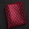 Homens de luxo lenço de lenço de bolinhas listradas hankies estampados de poliéster Business Pocket Pocket Square Toalha 23*23cm