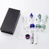 Chinafairprice CSYC NC016 Smoking Pipe Bubbler Bong Gift Box 14mm Ceramic Quartz Nail Clip Wax Dish OD 32mm Birdcage Perc About 8.03 Inches Dab Rig Glass Water Pipes