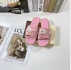 2023 Slippers Designers Women Flat Mules Sandals Slides Sail Canvas White Black Women Outdoor Beach Slipper shoes