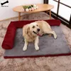 kennels pens Pet Dog Bed Soft Cushion L Shaped Square Pillow Machine Washable Cover And Detachable Mat Cat House For Puppy Medium Large 230314