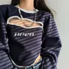 Sweats à capuche pour femmes Sweats HOUZHOU Vintage Kpop Sweat à capuche Y2k Streetwear Pull Esthétique Mode Coréenne Sweat Court Femme Harajuku Hippie 230313