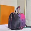 Luxurys Designer Duffel Sacs Speedy 45 cm Femmes Sac de voyage Mode Monogrammes Géant Véritable Cuir Sport Outdoor Packs234g