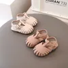 Eerste Walkers Baby Sandals Soft Bottom Summer Baby Shoes Girls Girls Peuter schoenen Kinderen Koreaanse mode Breathable prinsesschoenen 230314