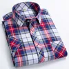 Chemises décontractées pour hommes chemises causales à carreaux pour hommes pour hommes jeunes d'été à manches courtes à manches à manches boutones de loisirs slim.