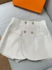 Women's Shorts Mini Skirt Fashion Spring and Autumn Genuine Leather Allmatch Sashes Wide Leg Short Ladies Sexy 230314