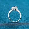 Wedding Rings Aeteey Diamond Square Ring D Kleur 1CT 2ct Real 925 Sterling Silver For Women Wedding Fine Jewelry VVS Clarity RI019 230313