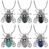 Pendentif en pierres de guérison en cristaux naturels, collier d'animaux volants à la mode pour femmes et hommes, accessoires, vente en gros