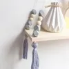 Decorative Objects Figurines 1 Pcs Wall Hanging Decor Swing Shelf Shelves Room Storage Organization personality Kids Wooden Beads Tassel 230314