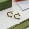 Boucle d'oreille de créateur Lettre Double G Logo Stud Boucle d'oreille de luxe Femmes Mode Hoop Bijoux Métal GGity Cristal Perle Boucle d'oreille Cjeweler Cadeau Femme Hutr