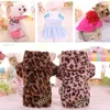 Dog Apparel Pet Dress For Dogs Autumn And Winter Clothes Cat Jacket Warm Plaid Hooded Coat With Lace Skirt