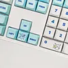 XDA Profile Steam Rabbit Blue PBT Keycap DIY Custom SYE-SUB Cute Keycaps for Mechanical Keyboard Gaming MX Switche 129 Key