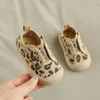 First Walkers Infant Toddler Shoes Autumn Girls Boys Casual Canvas Shoes Children Soft Bottom Non-slip Leopard Kids Baby First Walkers Shoes 230314