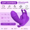 Vibratörler Kadın Kelebek Vibratör Seks Oyuncakları Kadınlar için Uygulama Uzaktan Kumanda Bluetooth Seksi Kadın Vibratörler Dilliler Kadınlar İçin Diller 230314
