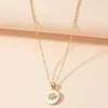 Pendant Necklaces TARCLIY Retro Simple Bee Necklace White Enamel Round Coin Clavicle Chain Fun Insect Design Jewelry For Women