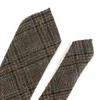 Neck Tie Set Wool Ties Skinny Woolen Necktie For Men Suits Mens Plaid Striped Neck Tie For Business Cravats 7cm Width Groom Neckties 230314