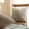 Pillow Letters Plaid Floral Cover 45x45/60x60cm Printed Cotton Linen Case Nordic Simple Throw For Sofa Decorative