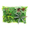 装飾的な花40x60cm家庭用装飾用の人工芝生緑色のプラスチック葉草シミュレーション植物壁の結婚式のパーティー装飾家