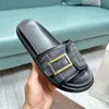 Summer Ladies Slippers Brand Designer Sandals Fashion Versatile Leather Casual Comfort Flip Flop slides